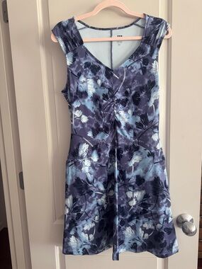 Title Nine Navy and Light Blue Floral Dress